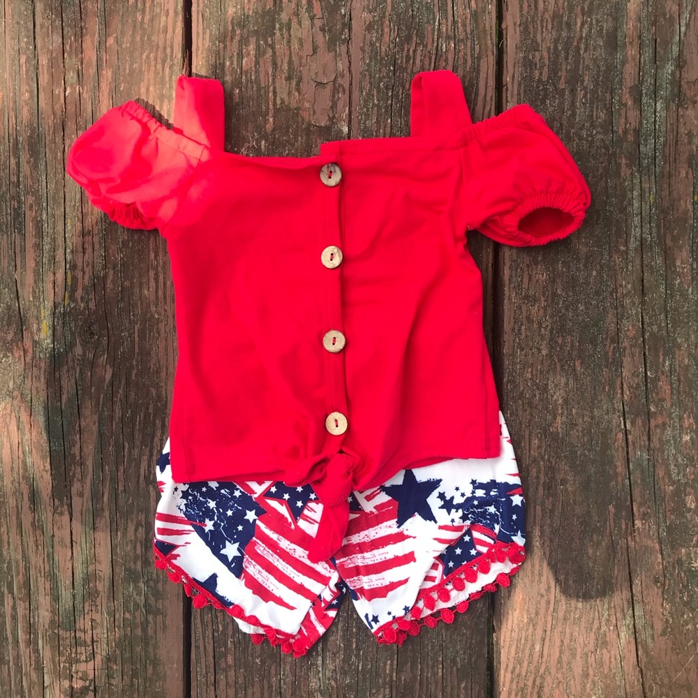 Red, White, and Blue Cold Shoulder Set